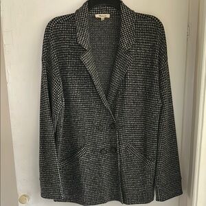 Madewell - Brushed Knit - Black and White Houndstooth Blazer
